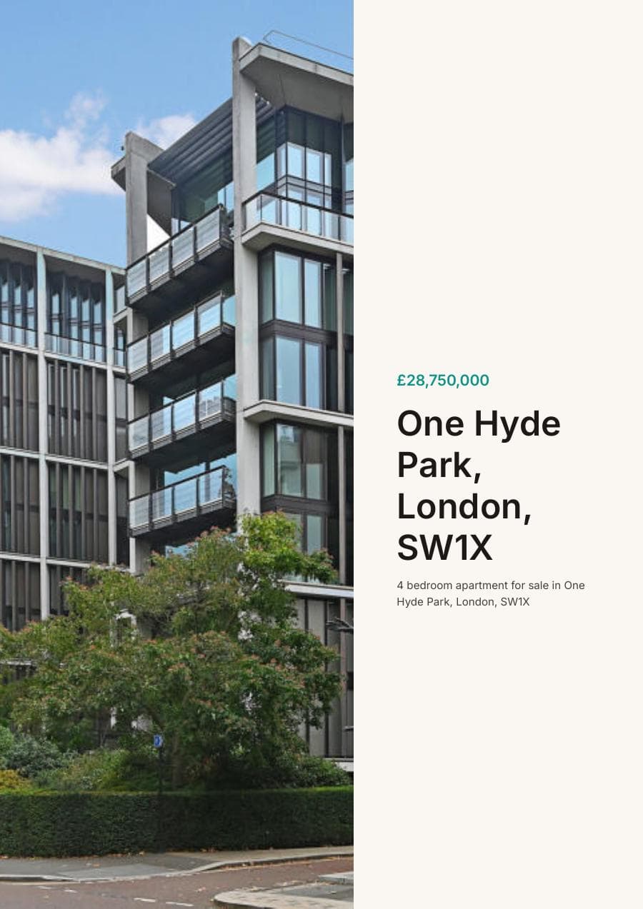 One Hyde Park, London, SW1X brochure cover